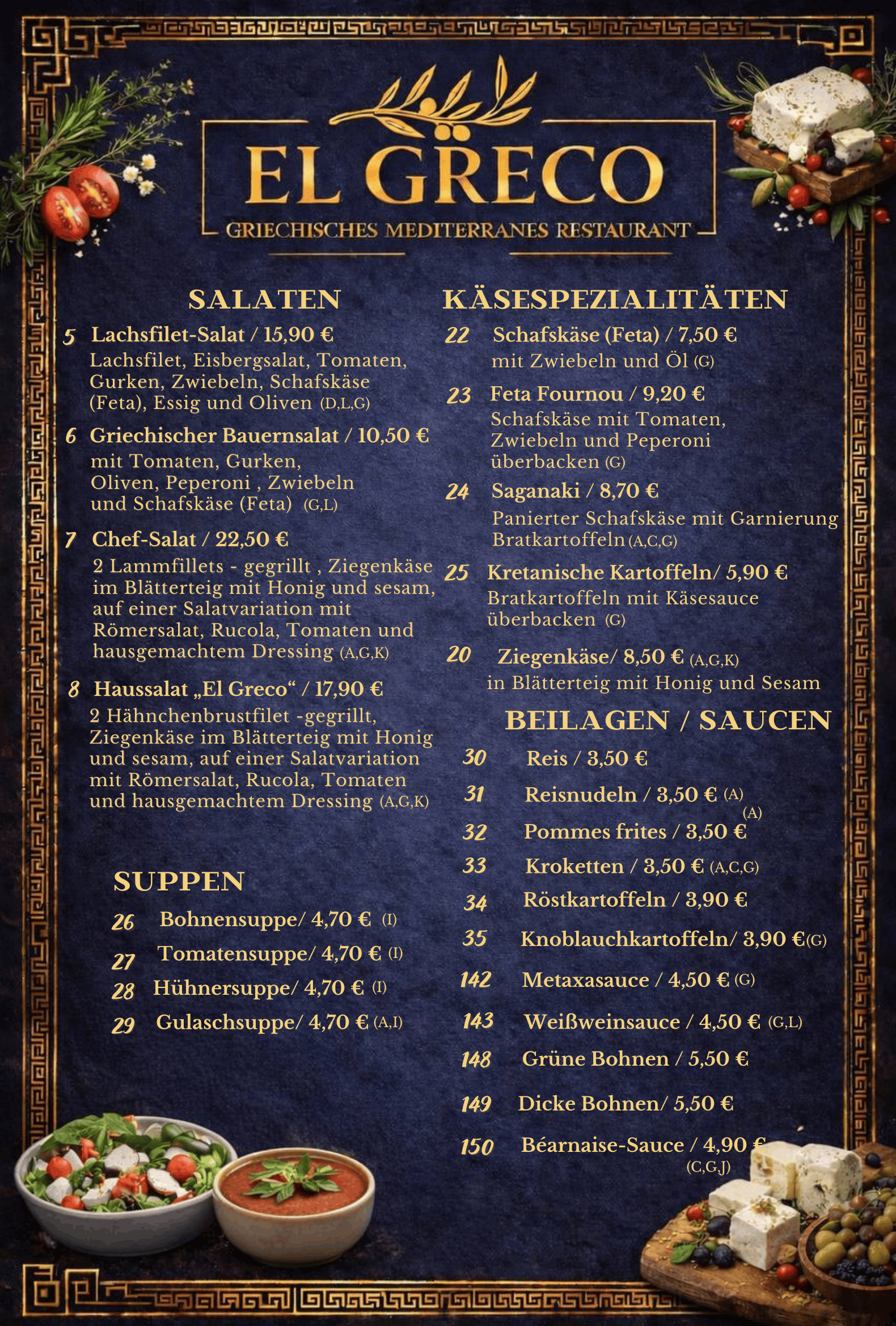 Salate, Suppen & Beilagen