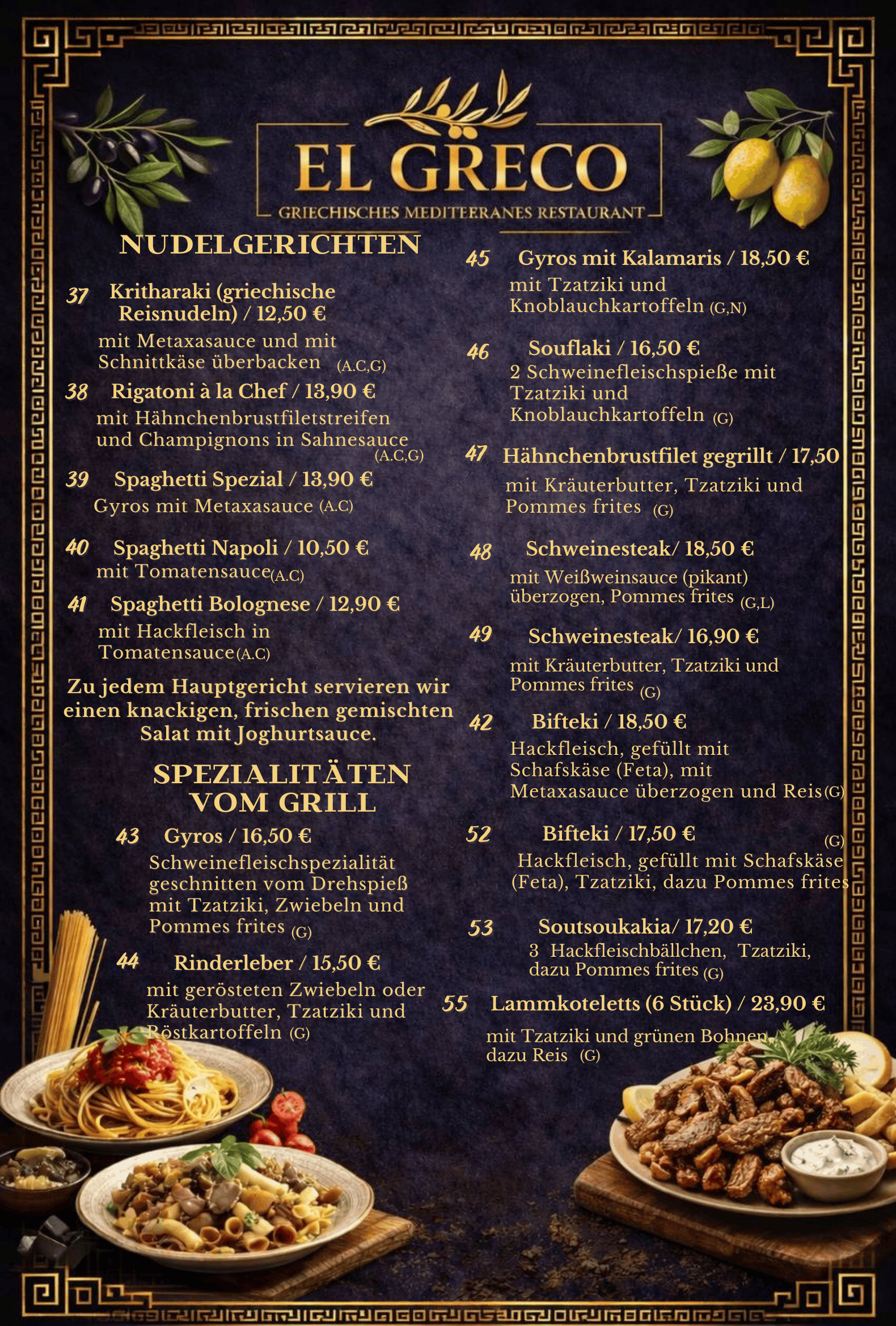 Nudelgerichte & Grill-Spezialitäten