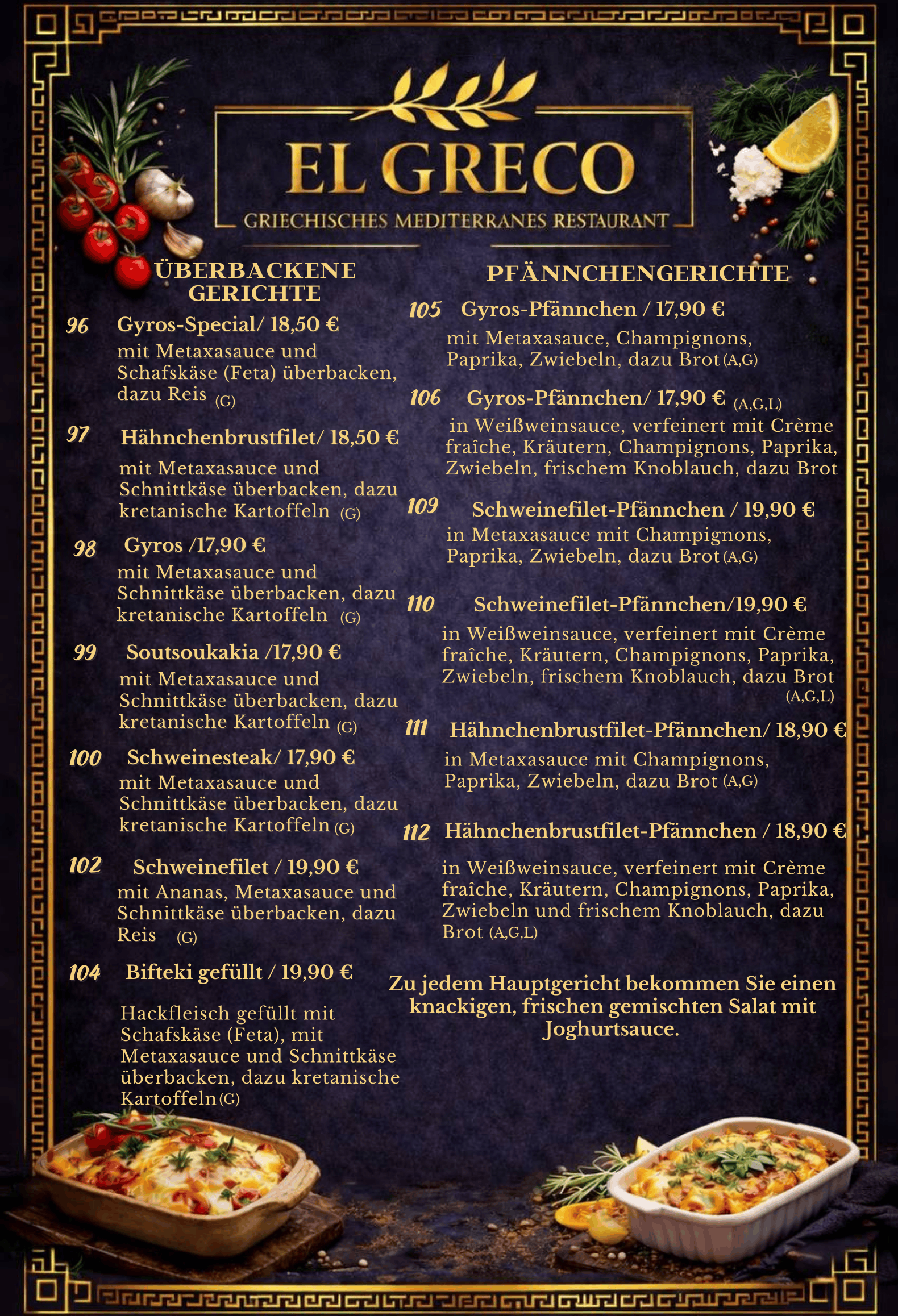 Überbackene Gerichte & Pfännchen